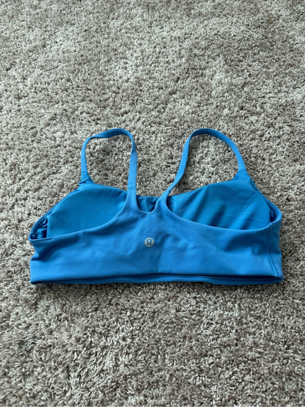 Lululemon Wunder Train Strappy Racer Sports Bra A/B - Pool Party Blue Size 10 - Picture 5 of 6
